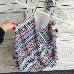 Open back halter top